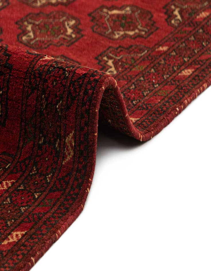 Detail image of 3' 5 x 6' 4  Hand Knotted Afghan Akhche Oriental Wool Rug