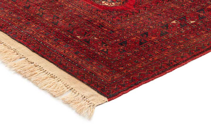 7' x 9' 6 Hand Knotted Afghan Akhche Wool Rug