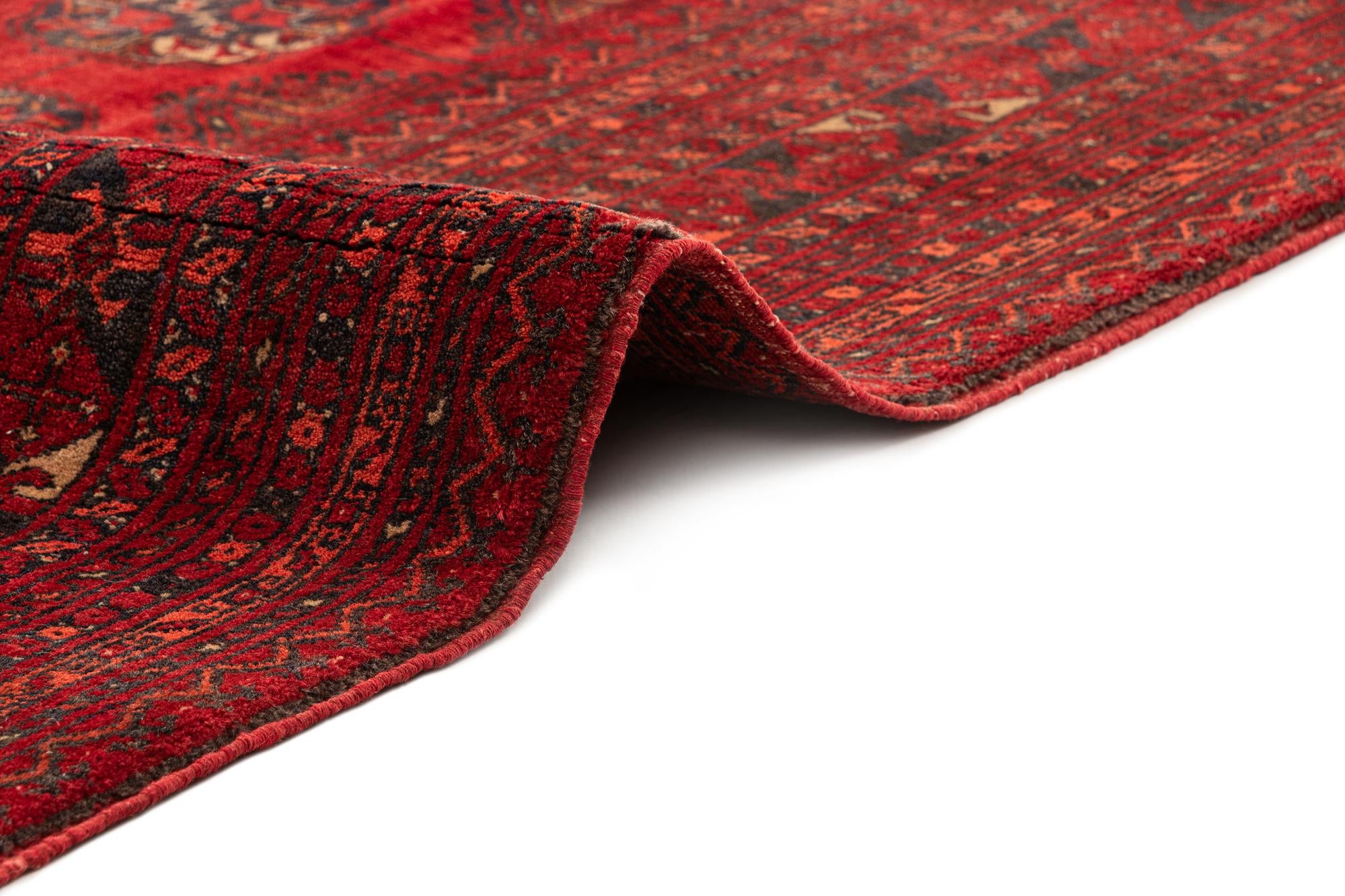 7' x 9' 6 Hand Knotted Afghan Akhche Wool Rug