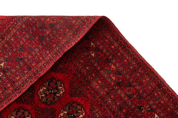 7' x 9' 6 Hand Knotted Afghan Akhche Wool Rug