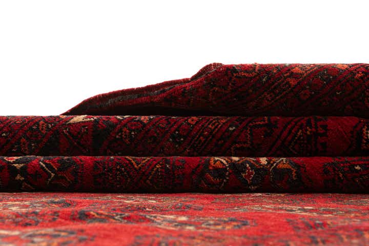 7' x 9' 6 Hand Knotted Afghan Akhche Wool Rug