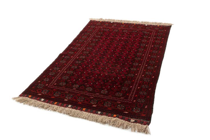 Detail image of 4' 3 x 6' 9 Hand Knotted Afghan Akhche Wool Rug