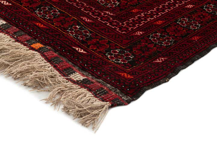 4' 3 x 6' 9 Hand Knotted Afghan Akhche Wool Rug