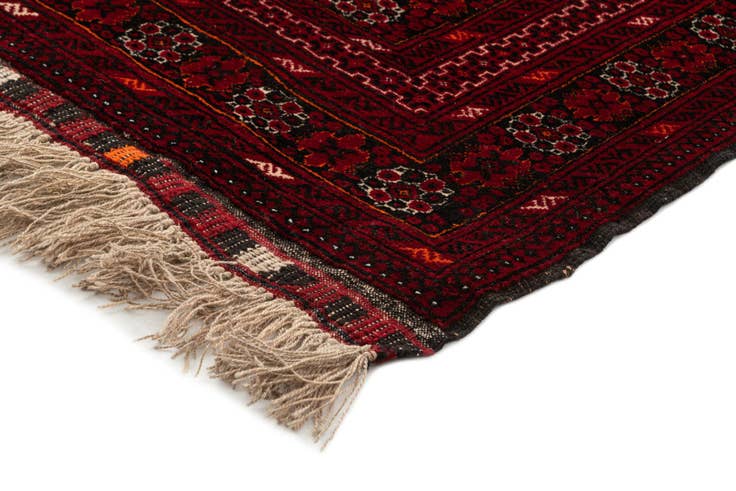 Detail image of 4' 3 x 6' 9 Hand Knotted Afghan Akhche Wool Rug