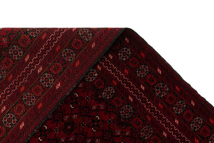 4' 3 x 6' 9 Hand Knotted Afghan Akhche Wool Rug