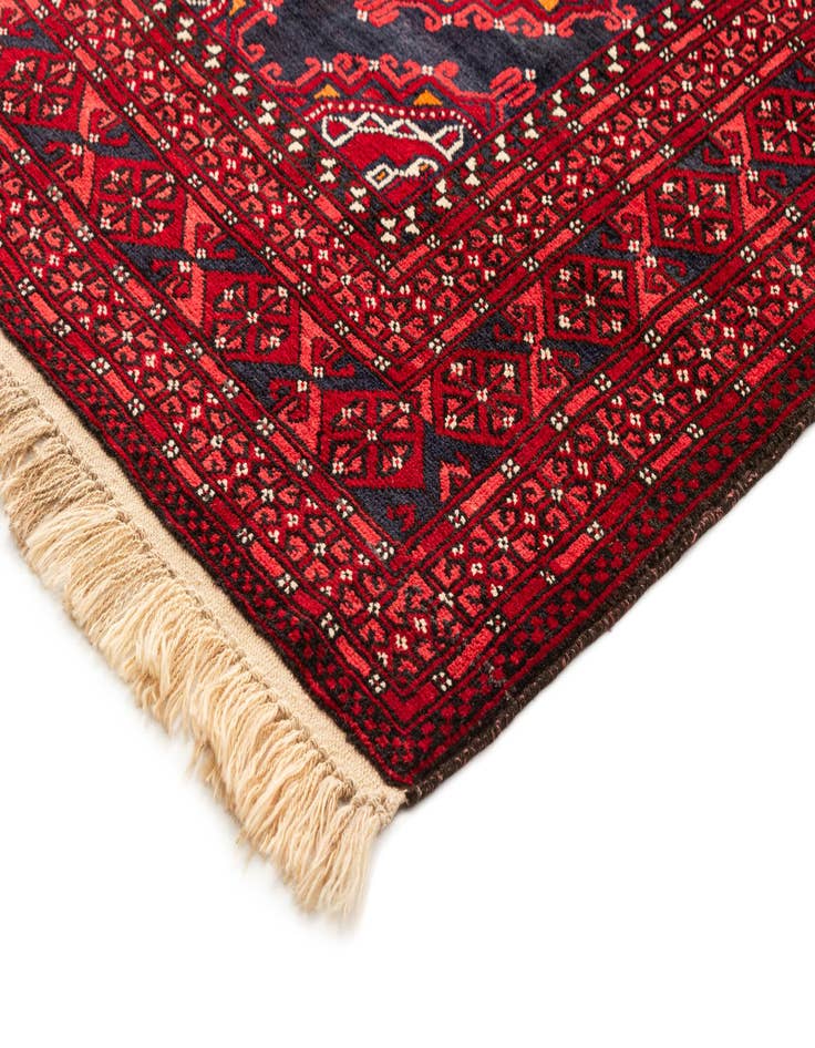 Detail image of 3' 5 x 6' 10 Hand Knotted Afghan Akhche Wool Rug