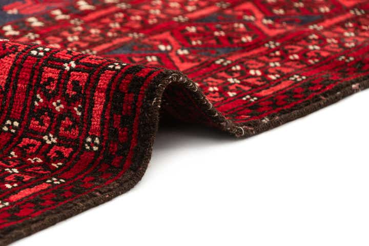 3' 5 x 6' 10 Hand Knotted Afghan Akhche Wool Rug