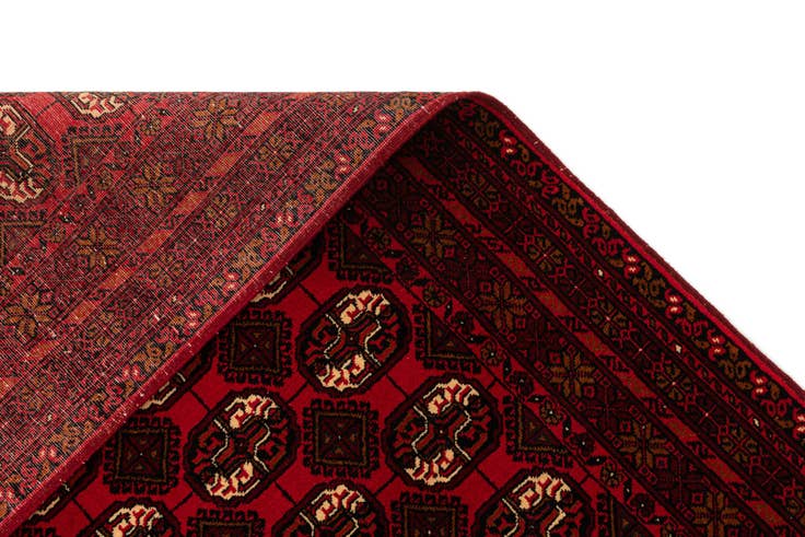 Detail image of 3' 5 x 6' 7 Hand Knotted Afghan Akhche Wool Rug