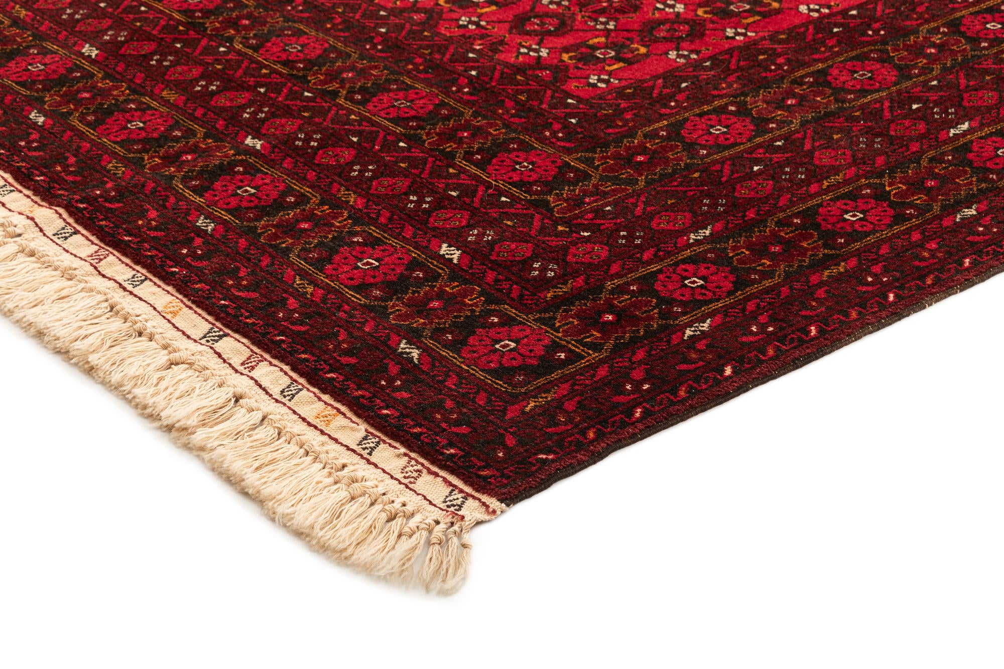 200cm x 300cm Hand Knotted Afghan Akhche Oriental Wool Rug