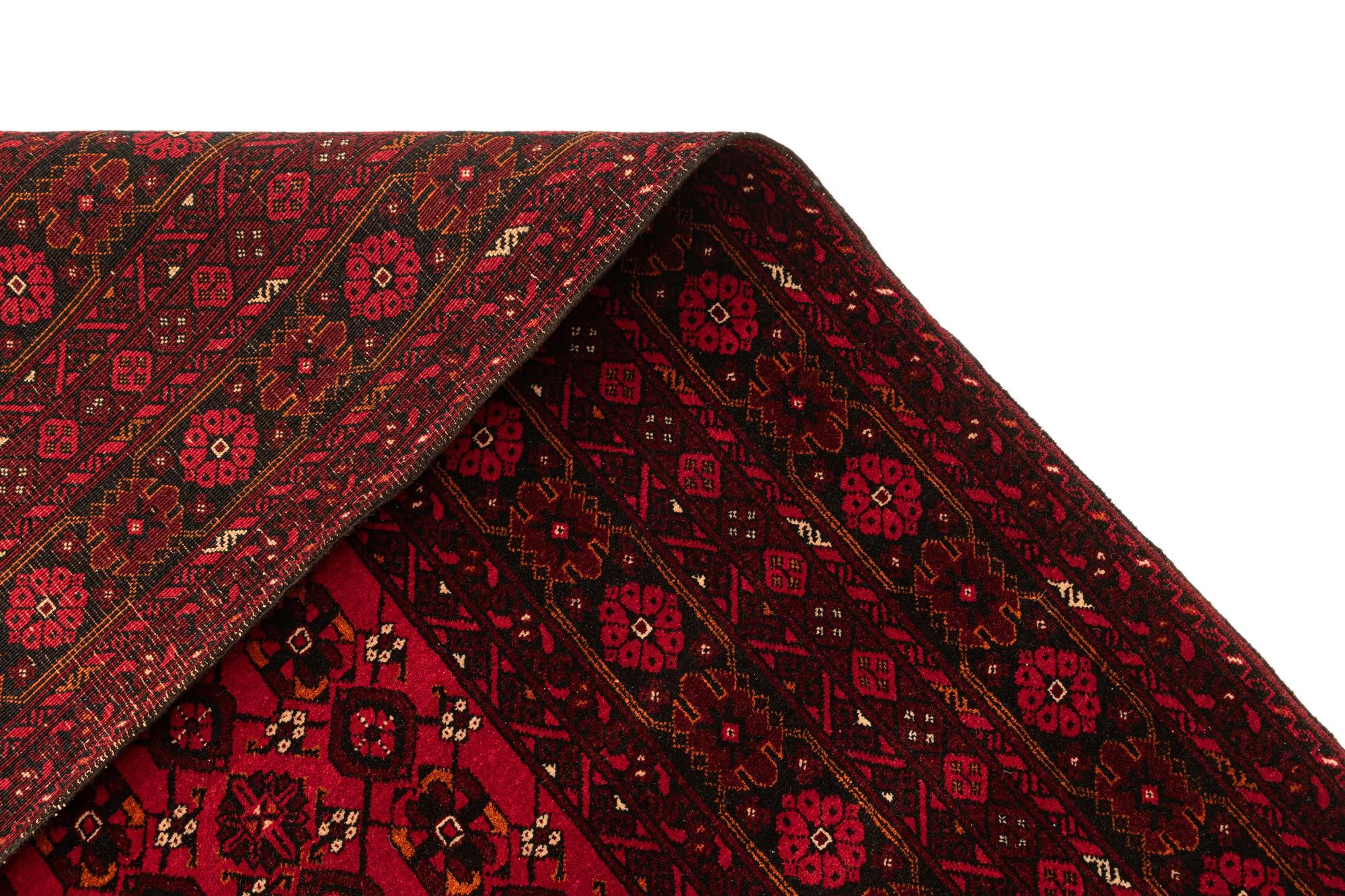 200cm x 300cm Hand Knotted Afghan Akhche Oriental Wool Rug