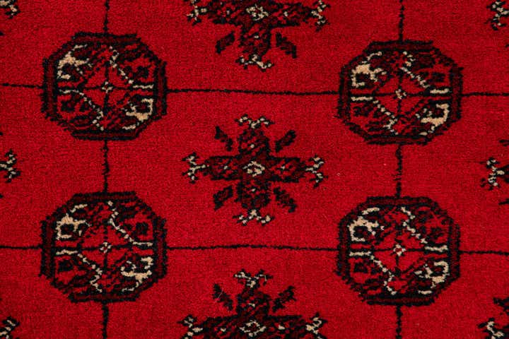 3' 4 x 6' 6 Hand Knotted Afghan Akhche Wool Rug