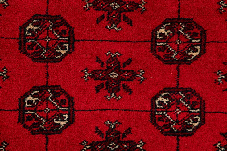Detail image of 3' 4 x 6' 6 Hand Knotted Afghan Akhche Wool Rug