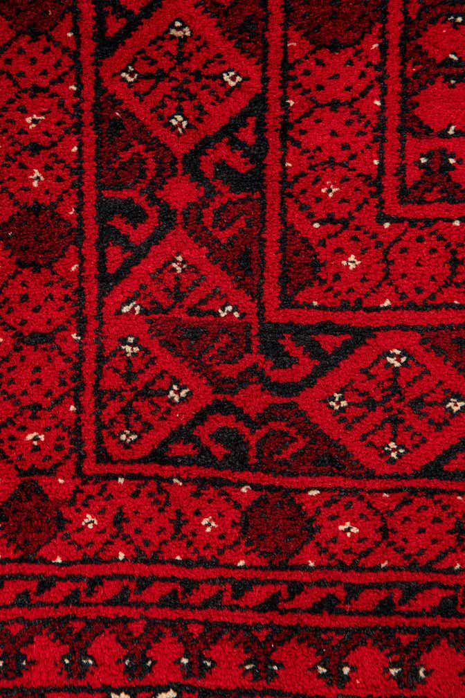 3' 4 x 6' 6 Hand Knotted Afghan Akhche Wool Rug