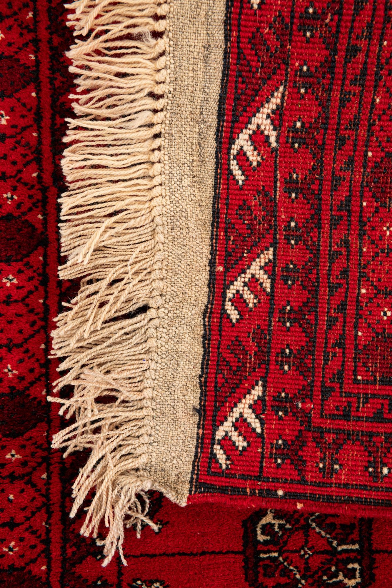3' 4 x 6' 6 Hand Knotted Afghan Akhche Wool Rug