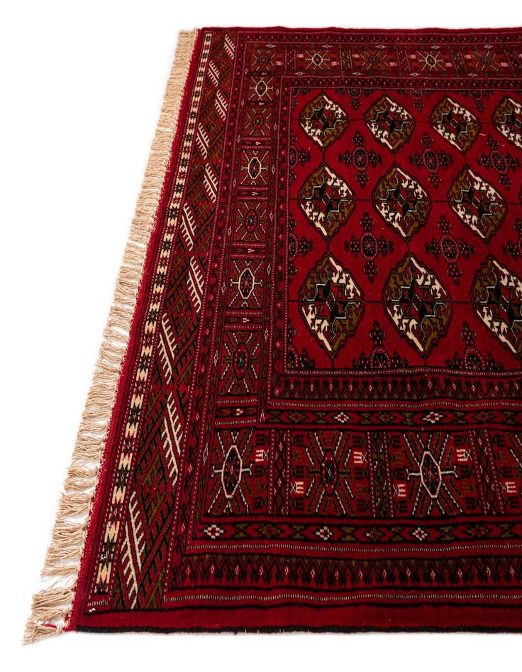 Detail image of 4' 3 x 6' 6  Hand Knotted Afghan Akhche Wool Rug
