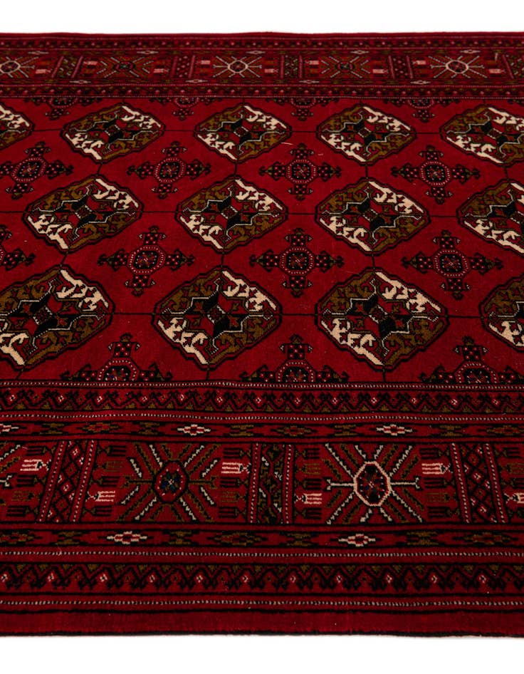 Detail image of 4' 3 x 6' 6  Hand Knotted Afghan Akhche Wool Rug
