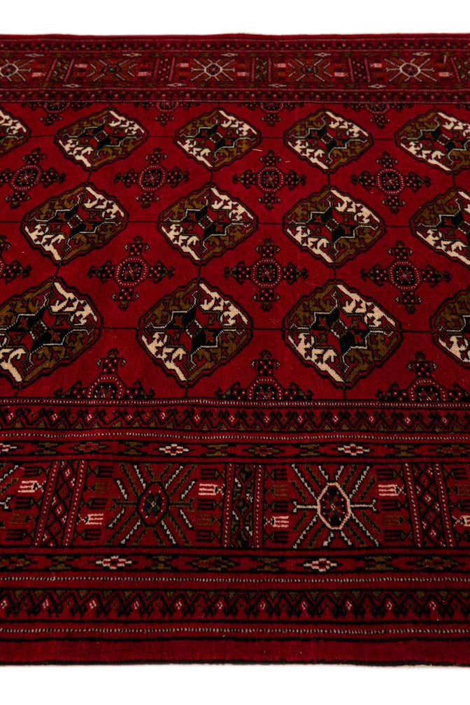 4' 3 x 6' 6 Hand Knotted Afghan Akhche Wool Rug