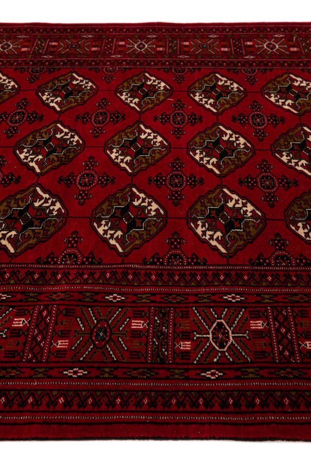 Detail image of 4' 3 x 6' 6 Hand Knotted Afghan Akhche Wool Rug