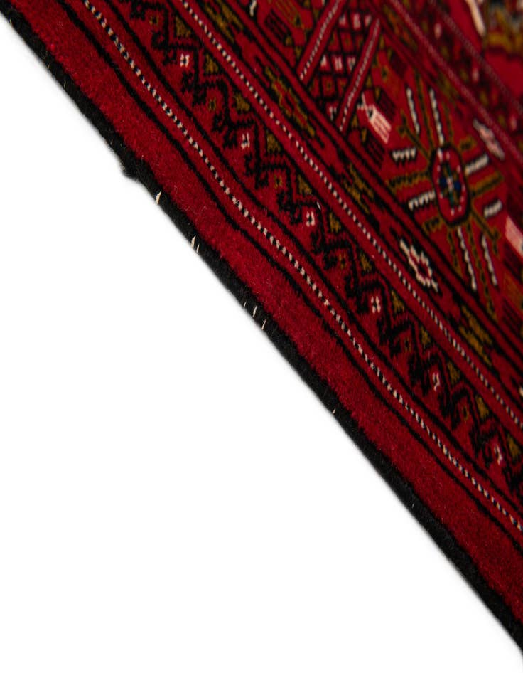 Detail image of 4' 3 x 6' 6  Hand Knotted Afghan Akhche Wool Rug