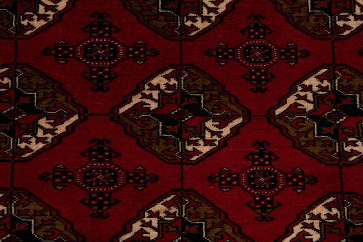 Detail image of 4' 3 x 6' 6 Hand Knotted Afghan Akhche Wool Rug