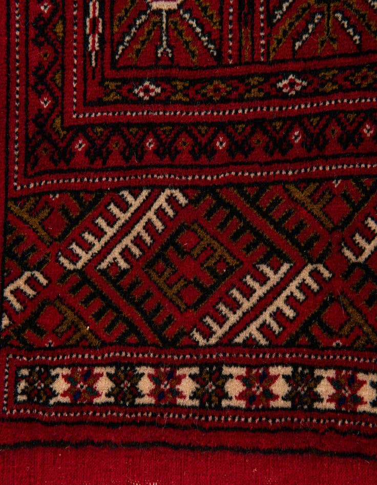 Detail image of 4' 3 x 6' 6  Hand Knotted Afghan Akhche Wool Rug