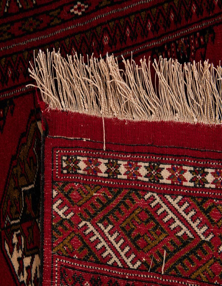 Detail image of 4' 3 x 6' 6  Hand Knotted Afghan Akhche Wool Rug