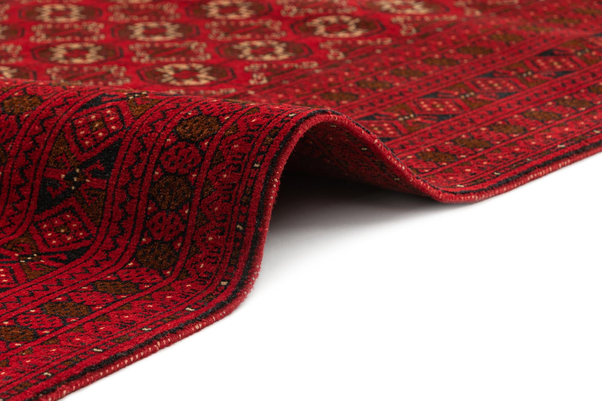 4' 2 x 6' 7 Hand Knotted Afghan Akhche Wool Rug