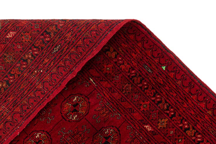 Detail image of 4' x 6' Hand Knotted Afghan Akhche Wool Rug