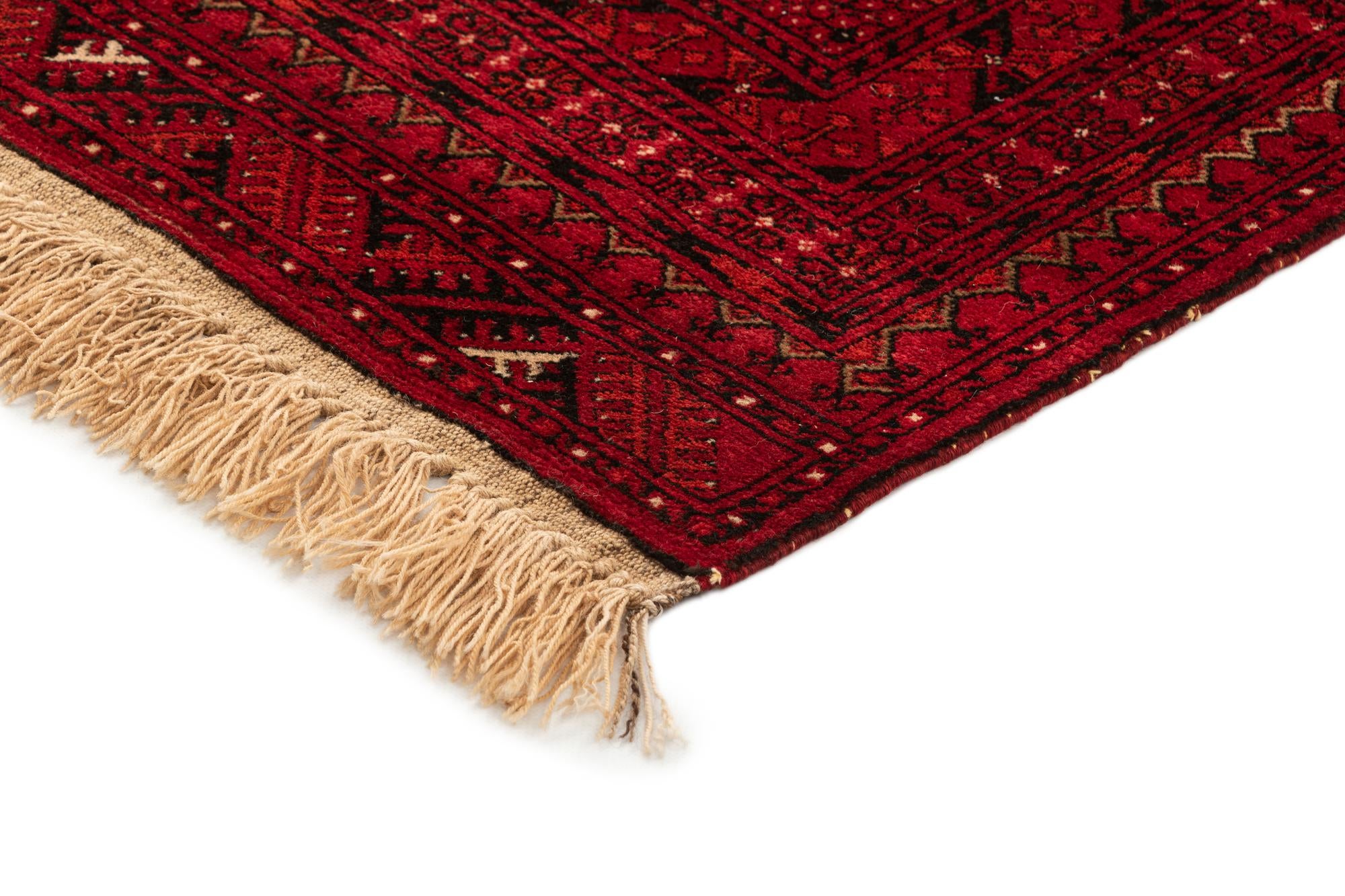 4' 1 x 6' 6 Hand Knotted Afghan Akhche Wool Rug