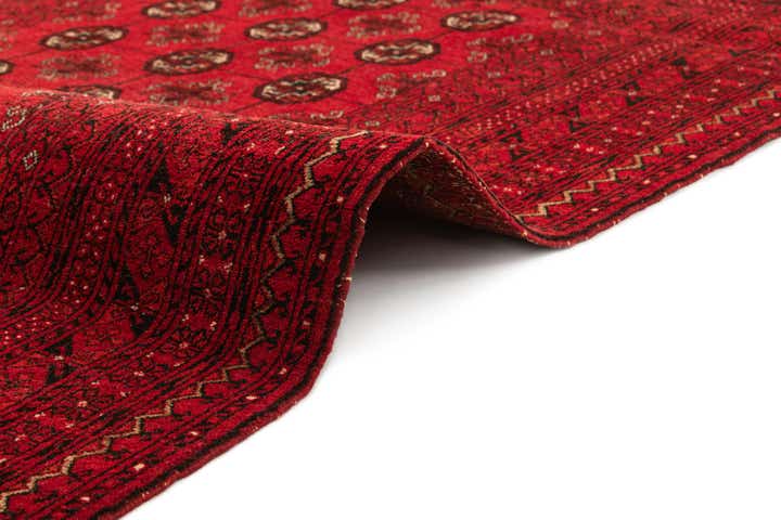 4' 1 x 6' 6 Hand Knotted Afghan Akhche Wool Rug