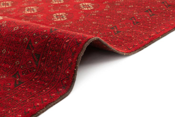 Detail image of 4' 3 x 6' 5 Hand Knotted Afghan Akhche Wool Rug