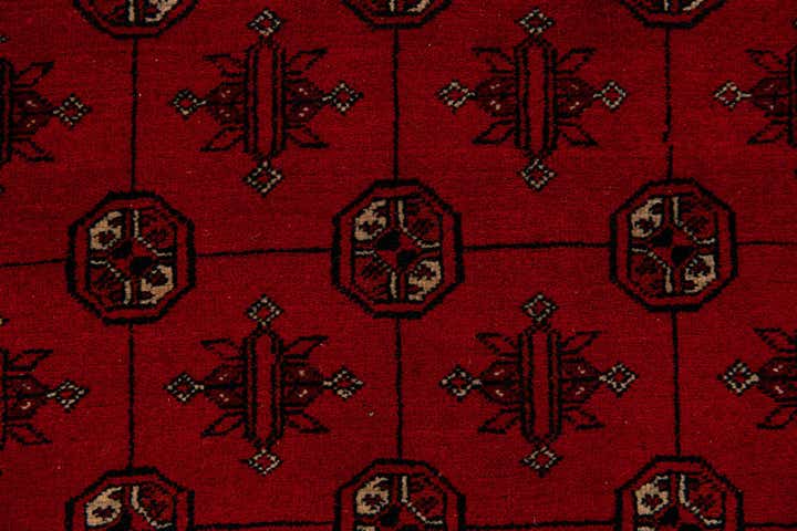 4' 2 x 6' 5 Hand Knotted Afghan Akhche Wool Rug