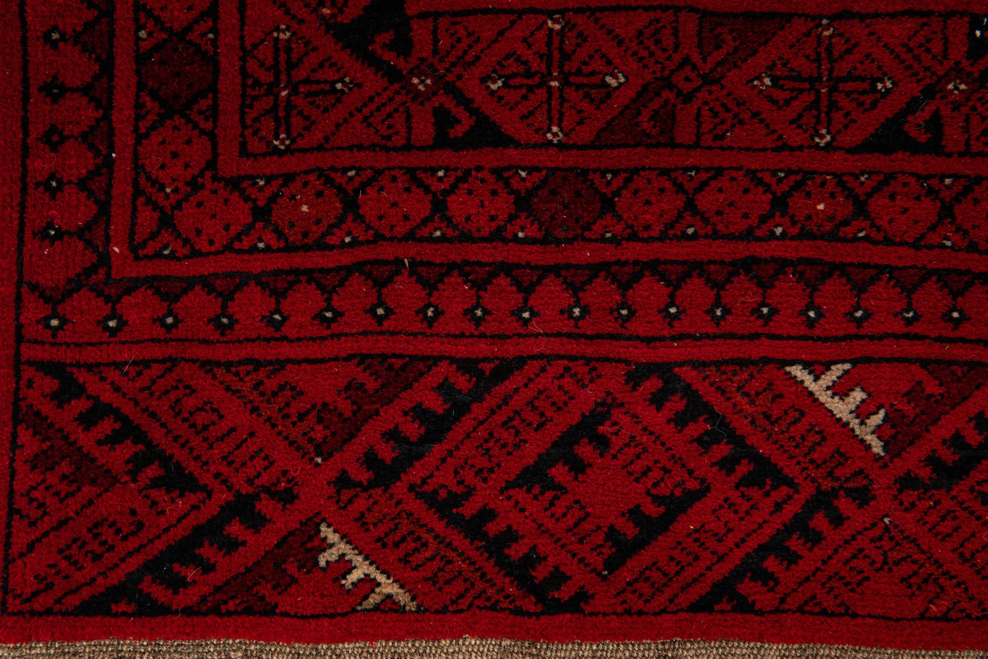 4' 2 x 6' 5 Hand Knotted Afghan Akhche Wool Rug