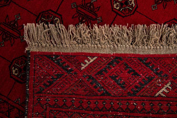 4' 2 x 6' 5 Hand Knotted Afghan Akhche Wool Rug