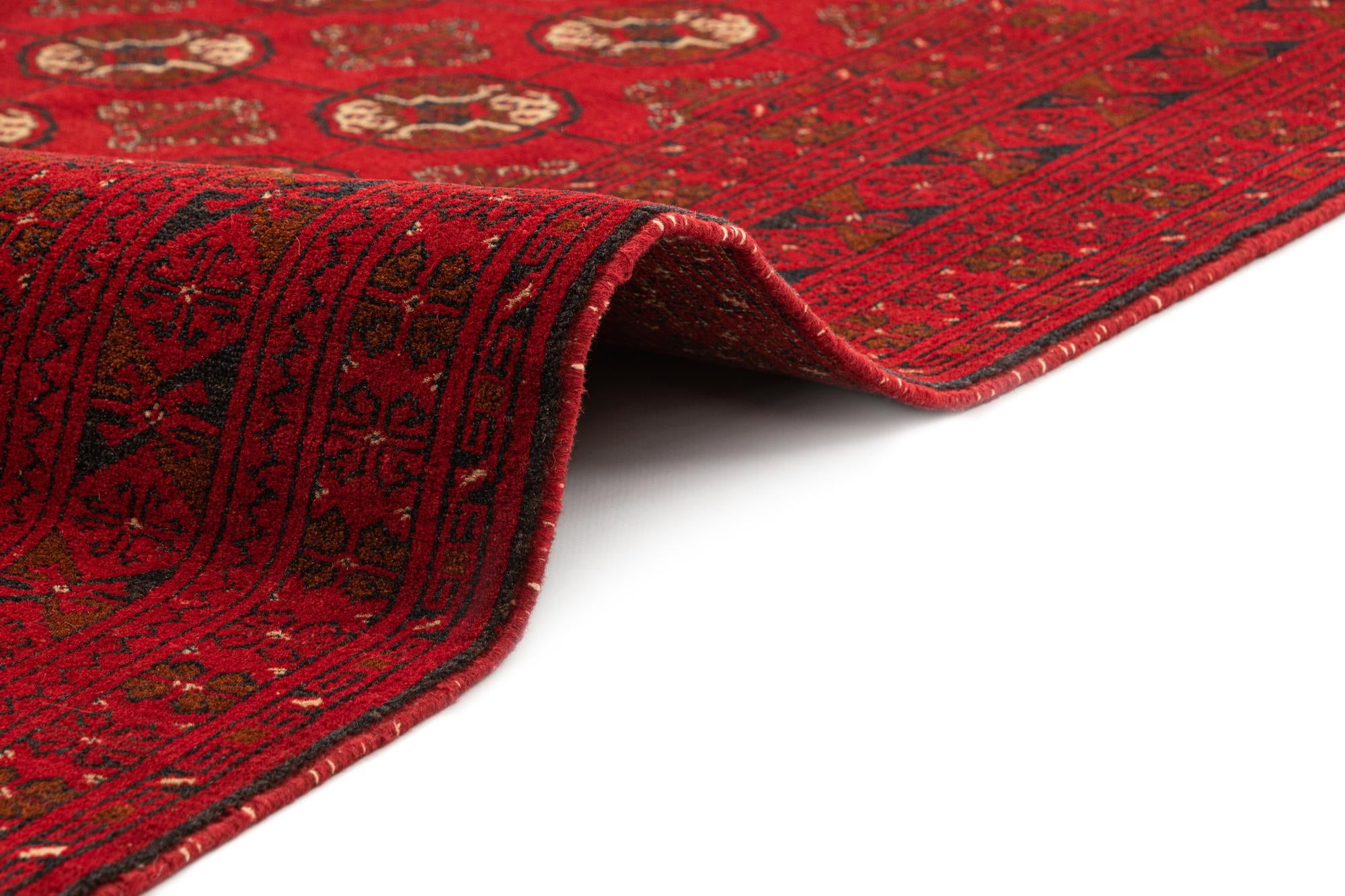 4' 2 x 6' 2 Hand Knotted Afghan Akhche Wool Rug