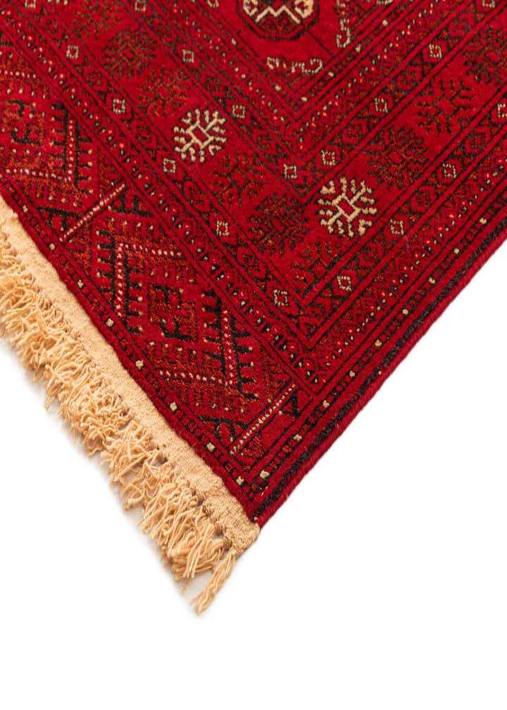 4' x 6' 6 Hand Knotted Afghan Akhche Wool Rug