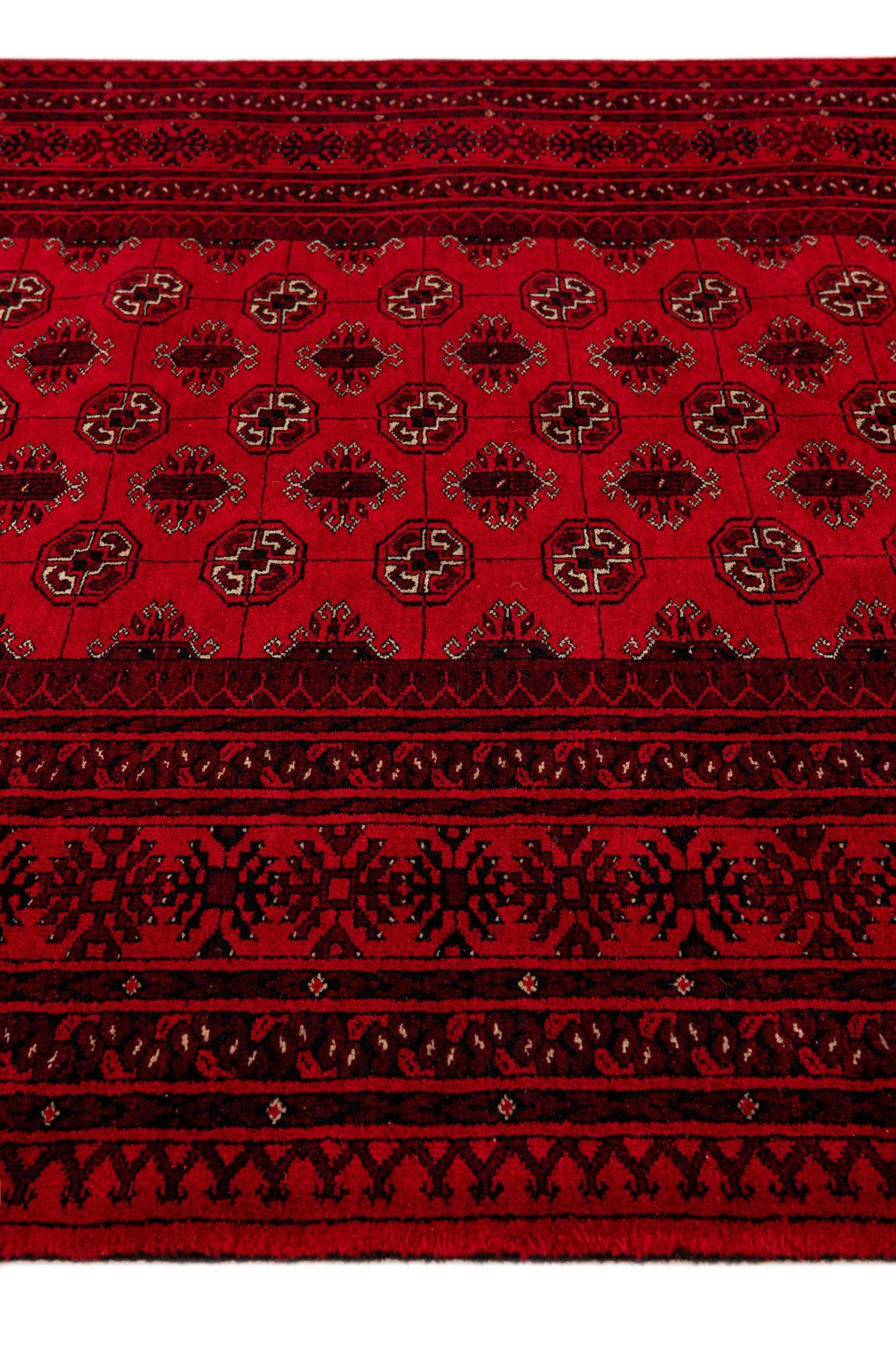 4' 2 x 6' 2 Hand Knotted Afghan Akhche Wool Rug