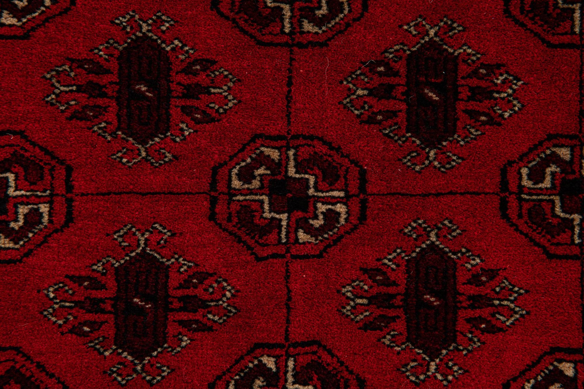 4' 2 x 6' 2 Hand Knotted Afghan Akhche Wool Rug