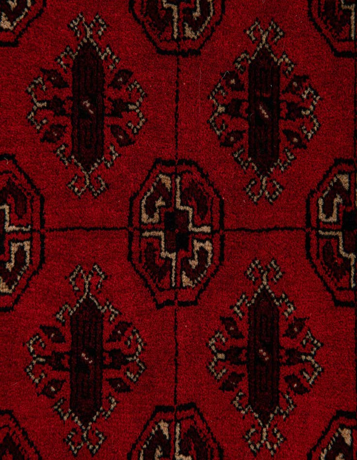 Detail image of 4' 2 x 6' 2 Hand Knotted Afghan Akhche Wool Rug