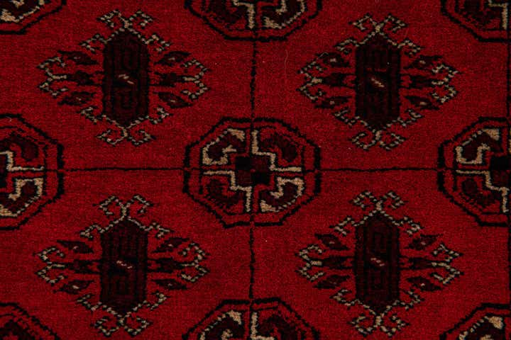 4' 2 x 6' 2 Hand Knotted Afghan Akhche Wool Rug