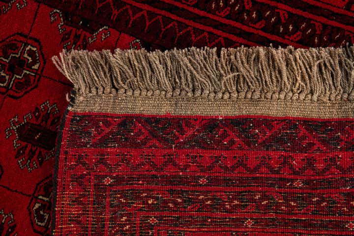 4' 2 x 6' 2 Hand Knotted Afghan Akhche Wool Rug