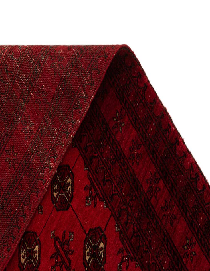 Detail image of 4' 2 x 6' 6  Hand Knotted Afghan Akhche Wool Rug