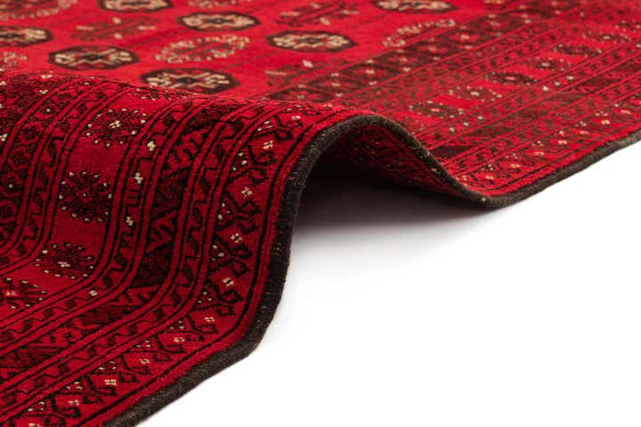 4' 1 x 6' 3 Hand Knotted Afghan Akhche Wool Rug