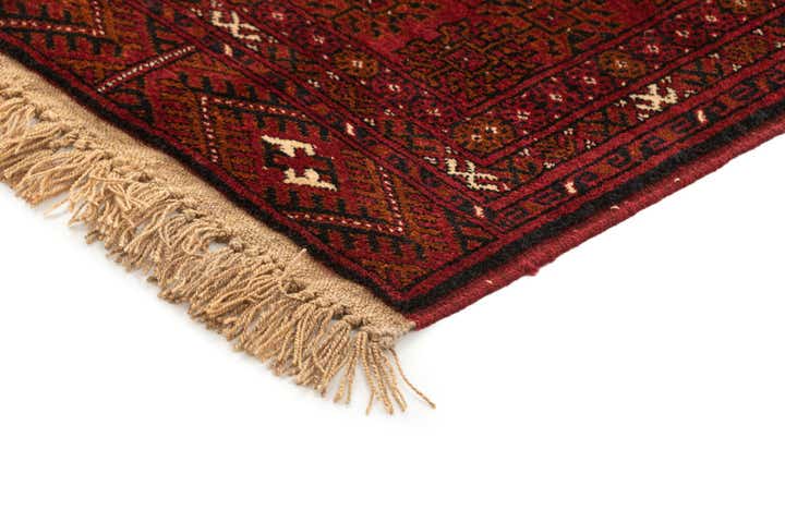 3' 5 x 6' 4 Hand Knotted Afghan Akhche Wool Rug