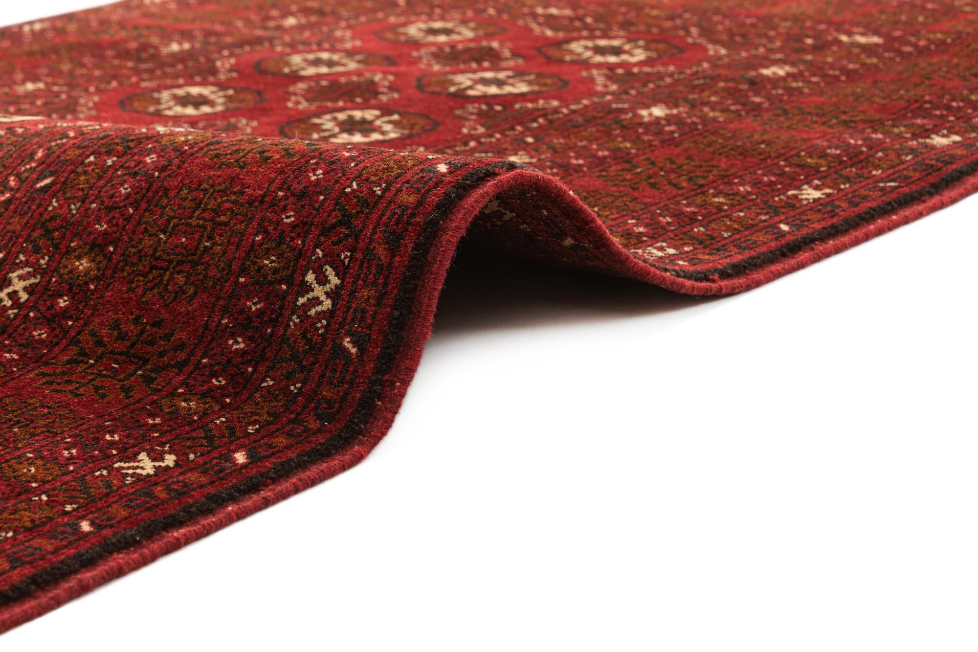 3' 5 x 6' 4 Hand Knotted Afghan Akhche Wool Rug