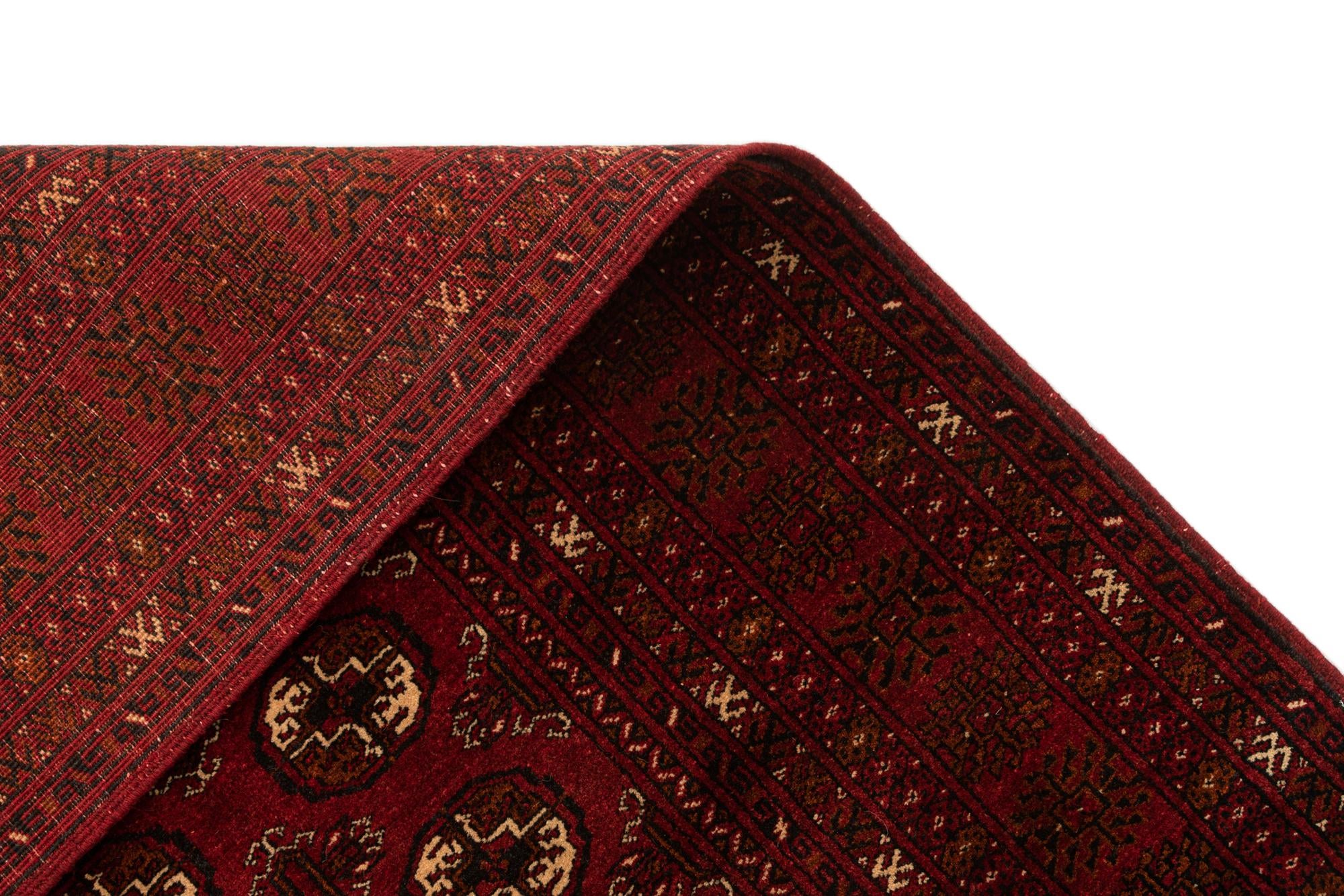3' 5 x 6' 4 Hand Knotted Afghan Akhche Wool Rug