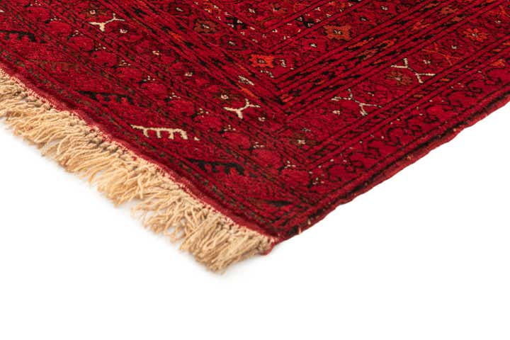 4' 2 x 6' 3 Hand Knotted Afghan Akhche Wool Rug