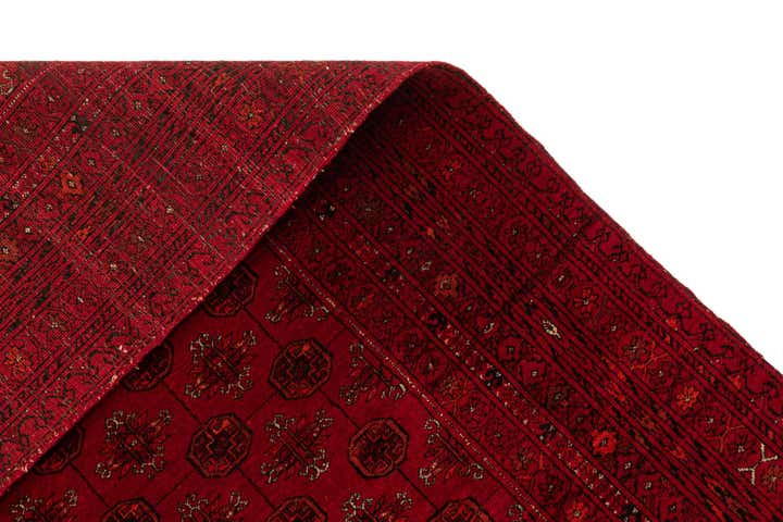 4' 2 x 6' 3 Hand Knotted Afghan Akhche Wool Rug