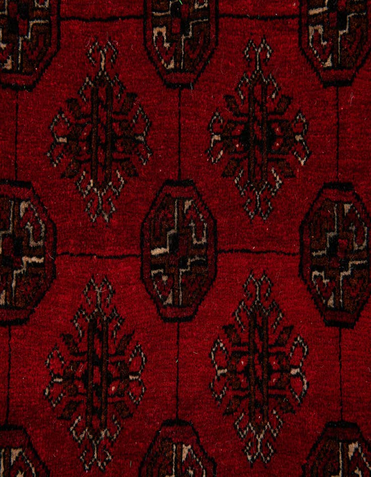 Detail image of 4' 1 x 6' 5  Hand Knotted Afghan Akhche Oriental Wool Rug