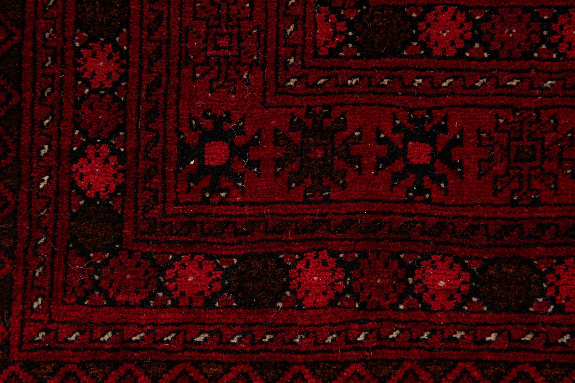 4' 1 x 6' 5 Hand Knotted Afghan Akhche Oriental Wool Rug